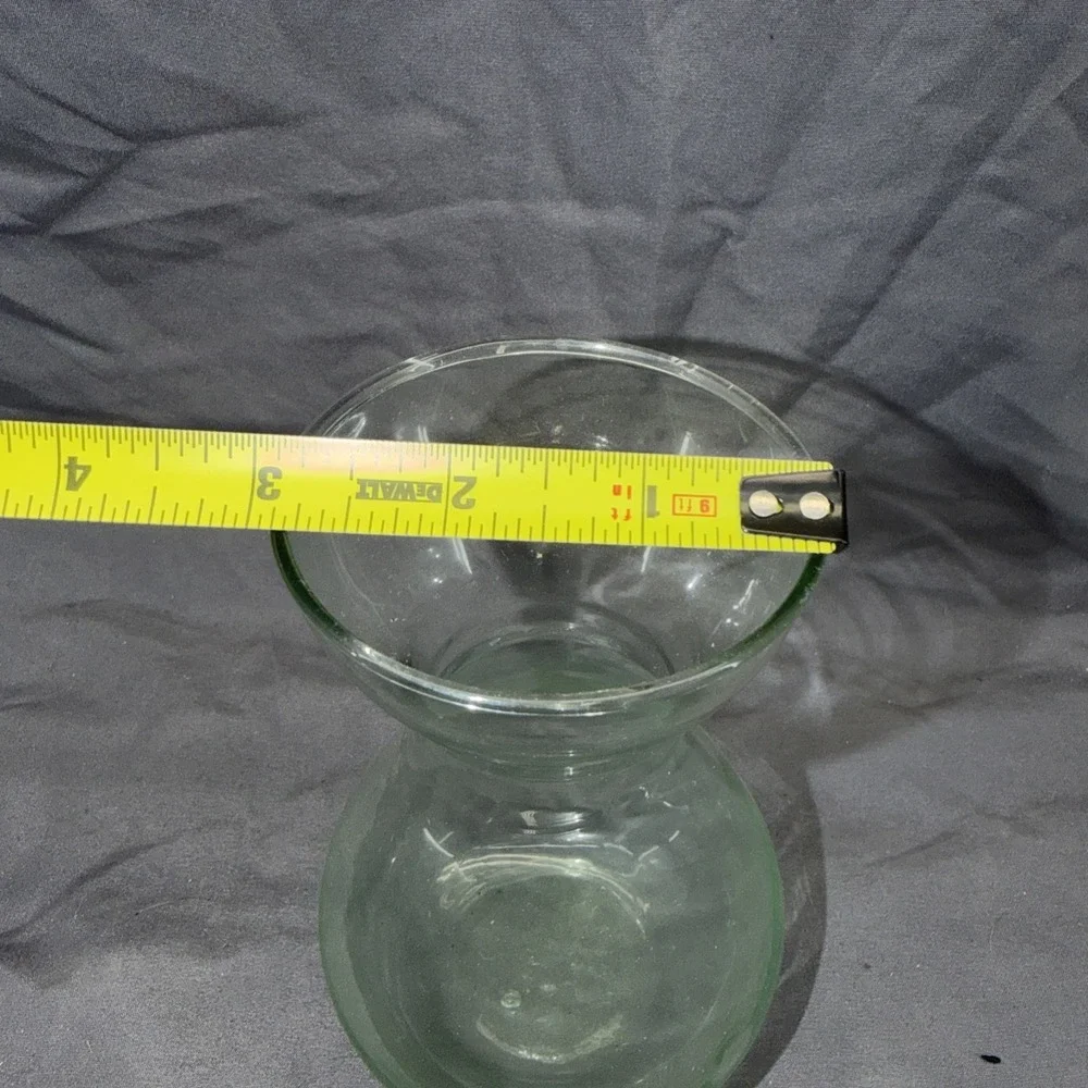 Clear Glass Hyacinth Flower Bulb Forcing Vase 5 3/4